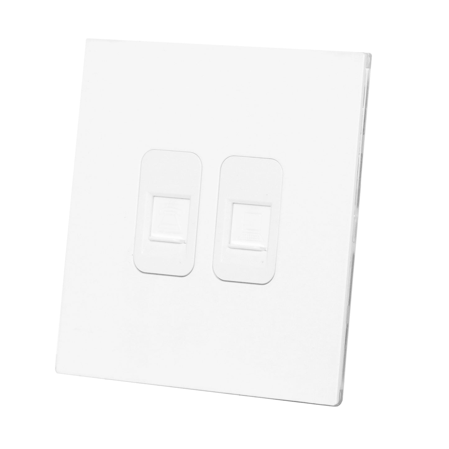 Tel + Computer Socket – Stainless Steel