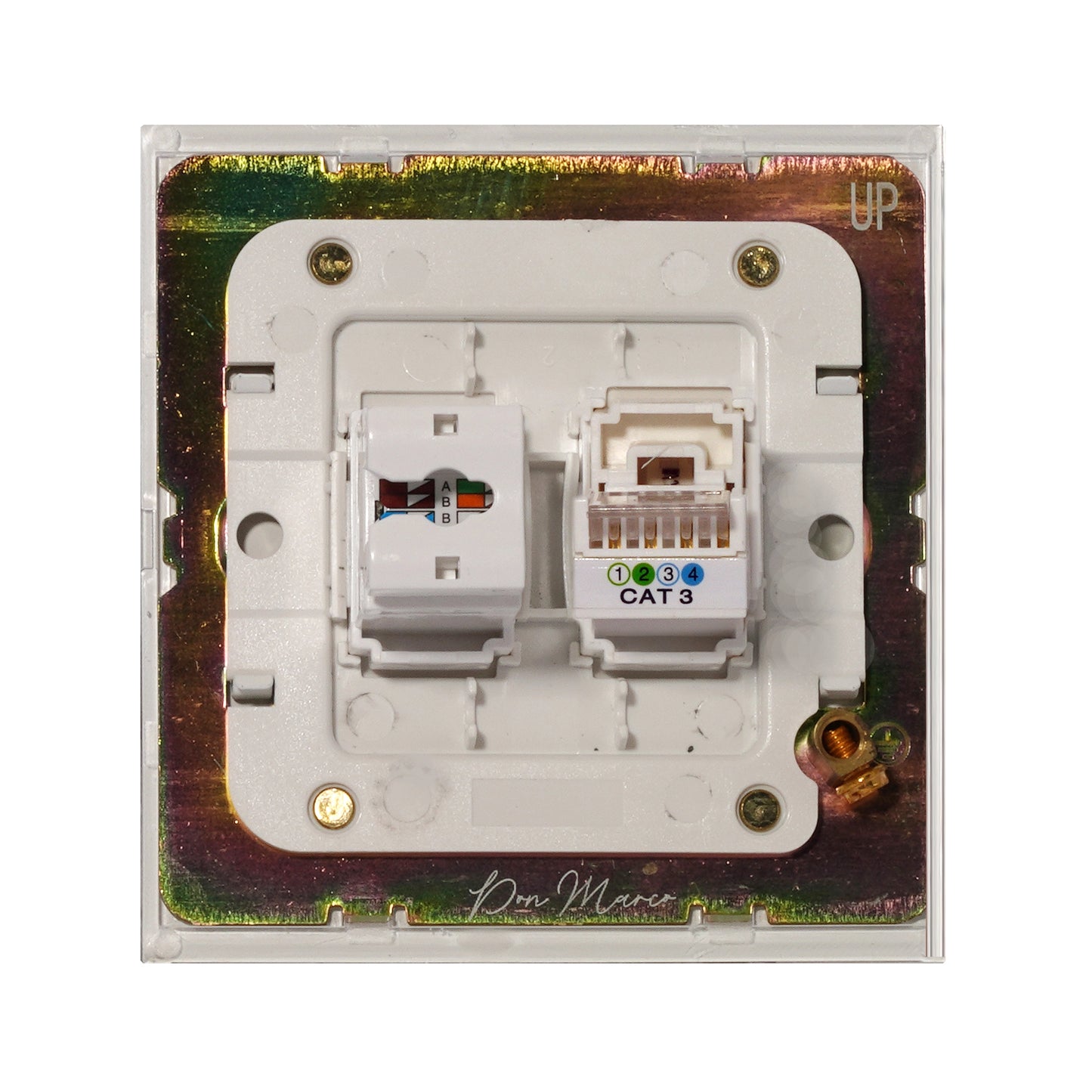 Tel + Computer Socket – Stainless Steel