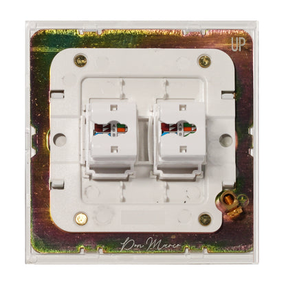 Double Computer Socket – Stainless Steel