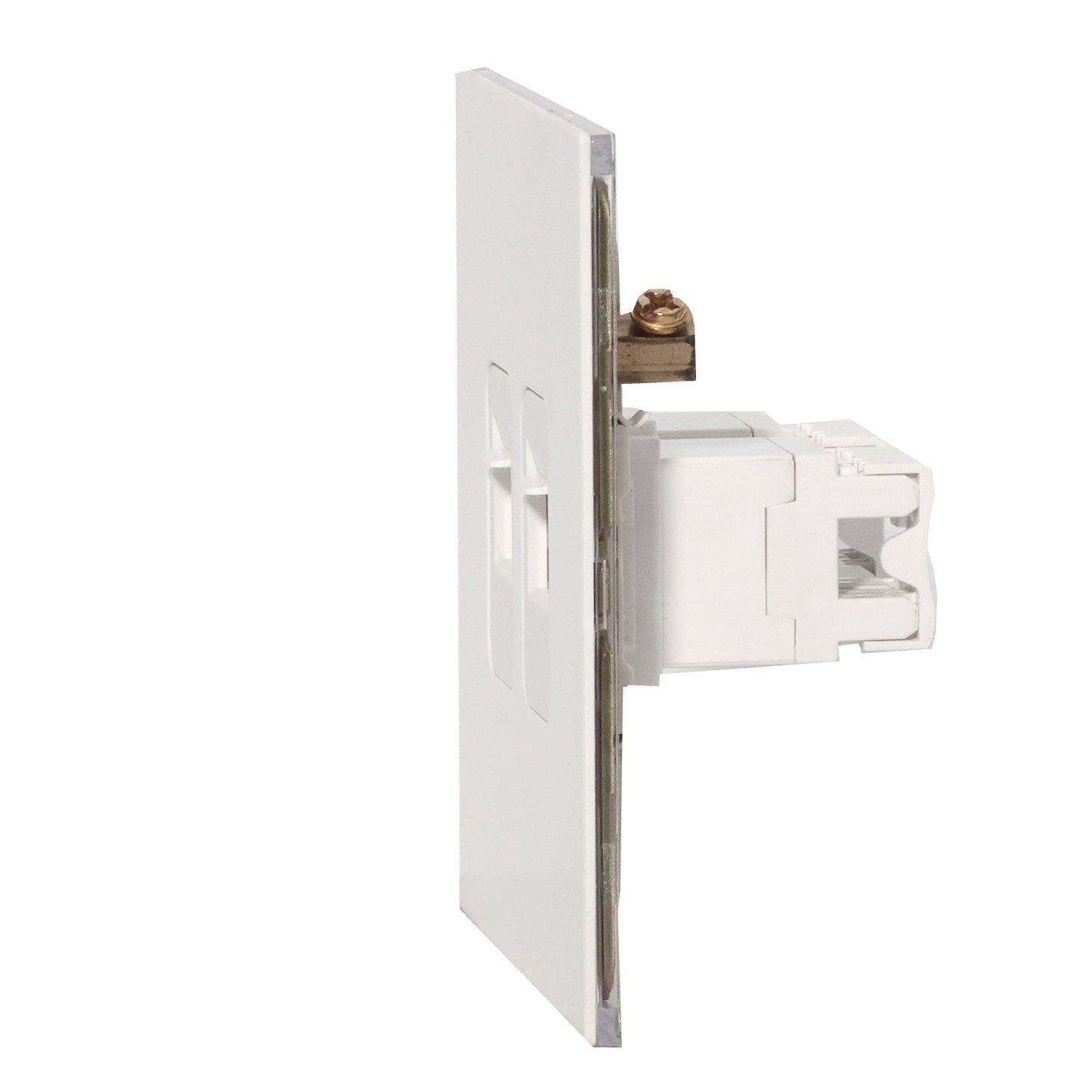 Tel + Computer Socket – Stainless Steel