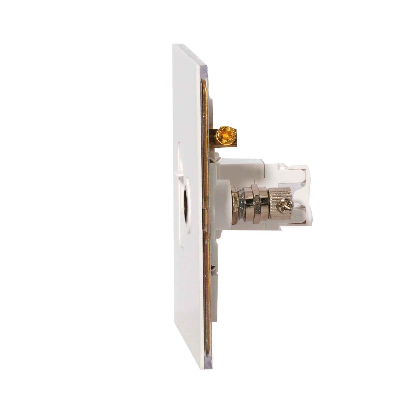 TV + Computer Socket – Stainless Steel