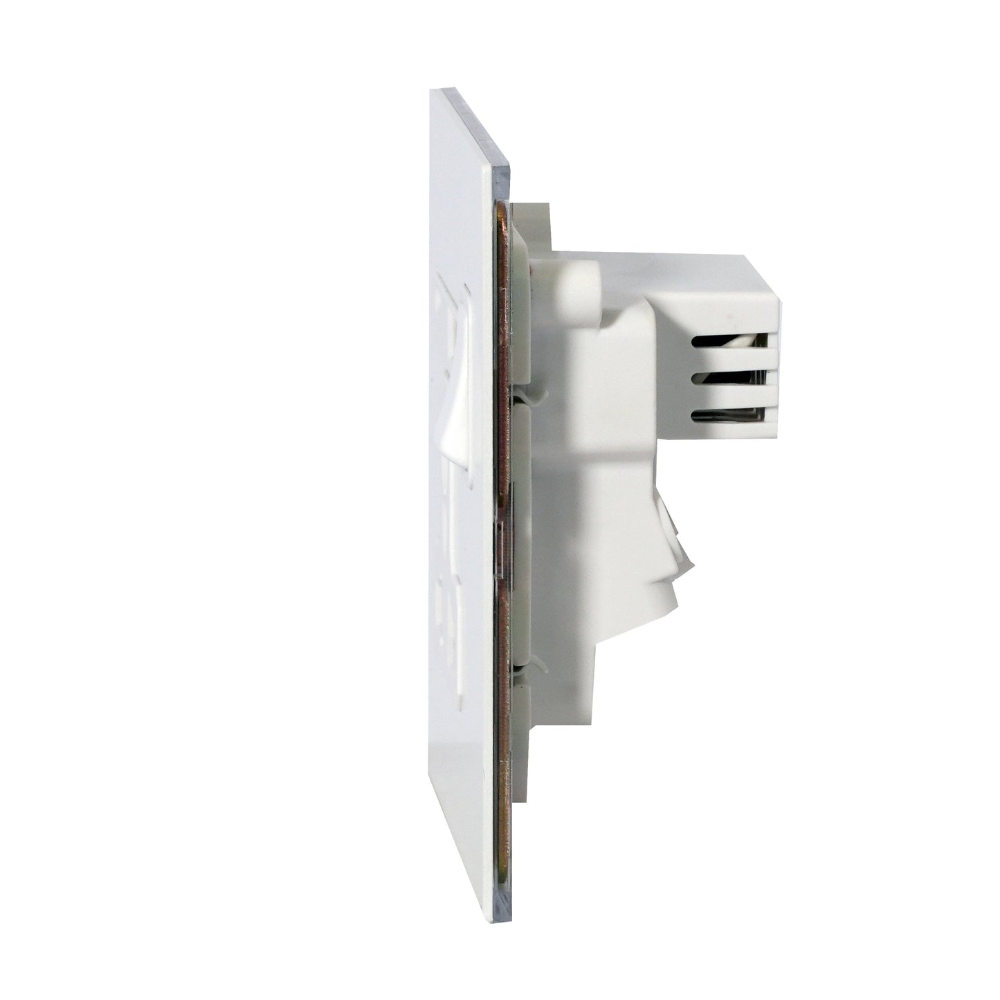 Single MF Socket 13A – On/Off + USB + Type-C – Stainless Steel