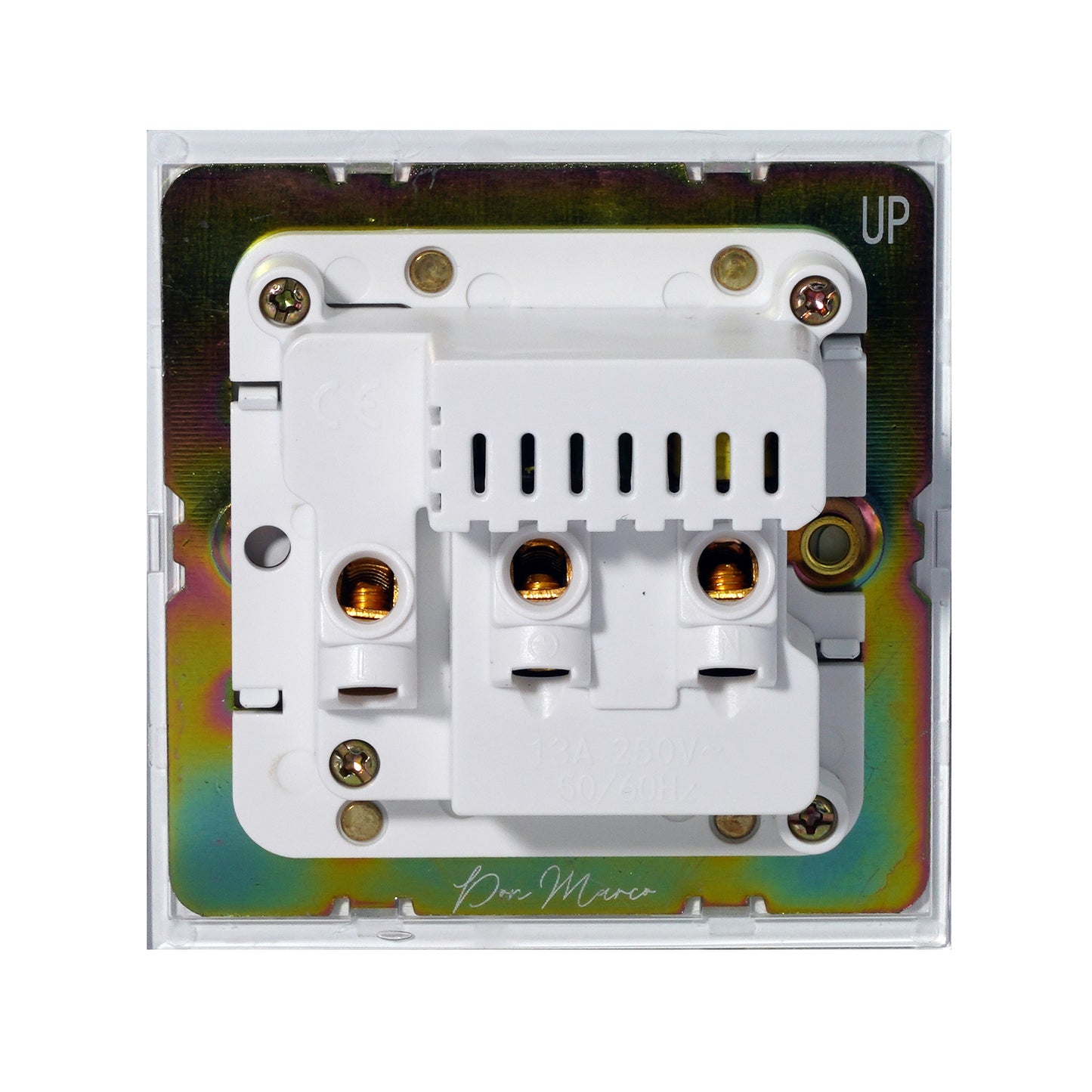 Single MF Socket 13A – On/Off + USB + Type-C – Stainless Steel