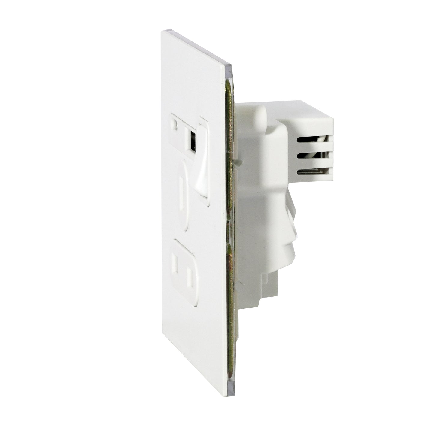 Single UK Socket 13A – On/Off + USB + Type-C – Stainless Steel