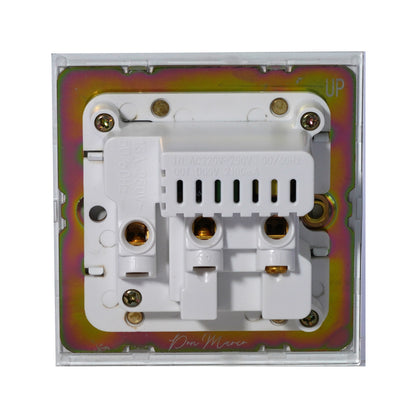 Single UK Socket 13A – On/Off + USB + Type-C – Stainless Steel