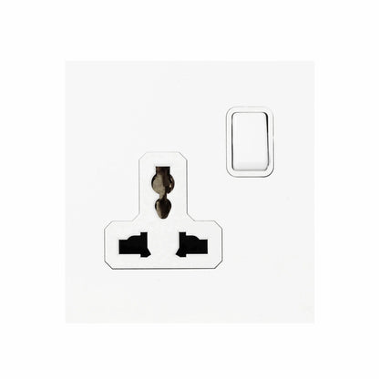 Single MF Socket 13A – On/Off – Stainless Steel