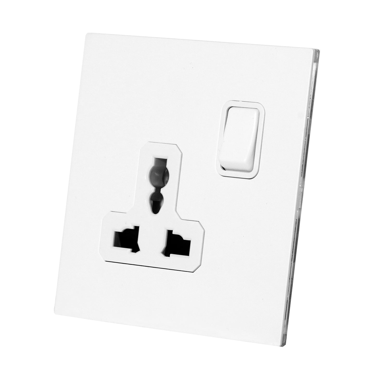 Single MF Socket 13A – On/Off – Stainless Steel