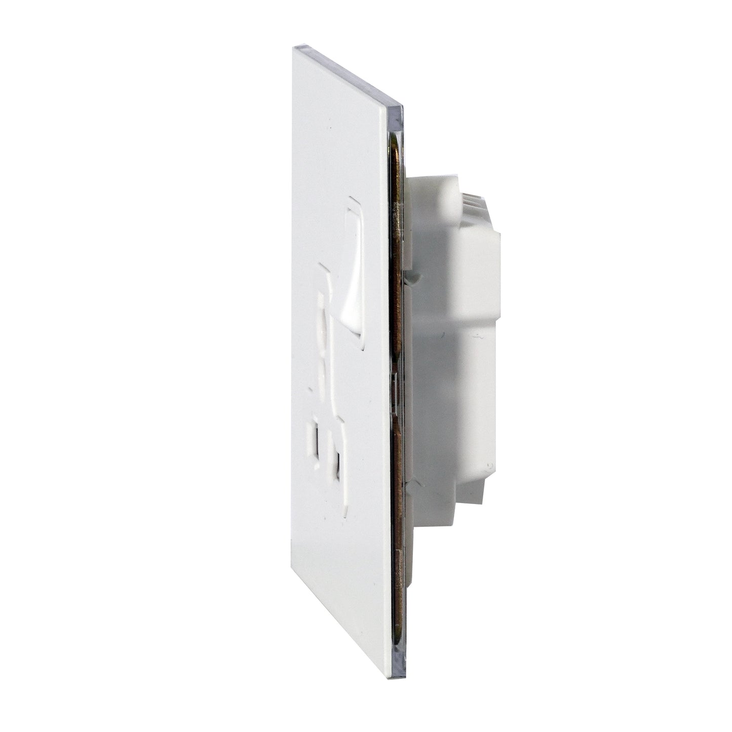 Single MF Socket 13A – On/Off – Stainless Steel