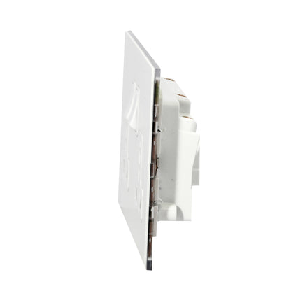 Double MF Socket 13A – On/Off – Stainless Steel