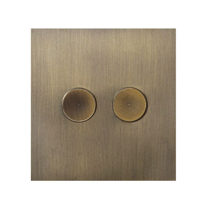 Double Light Dimmer – 2 x 500W Each – Stainless Steel