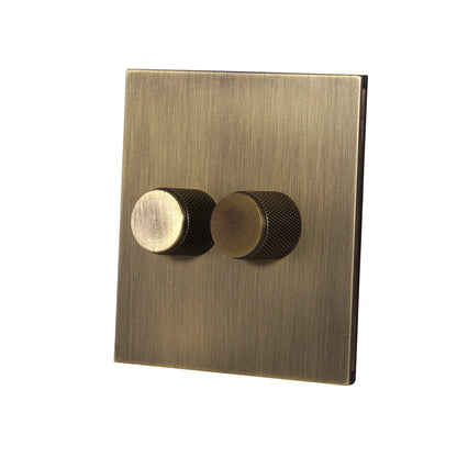 Double Light Dimmer 2 way Switch - 3watts～200watts - Stainless Steel