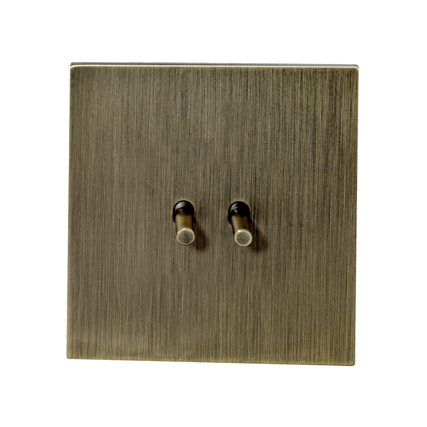 1 Gang 2 Way Switch – Plain Toggle – Stainless Steel / Copper