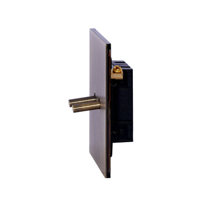 2 Gang 2 Way Switch – Plain Toggle – Stainless Steel / Copper