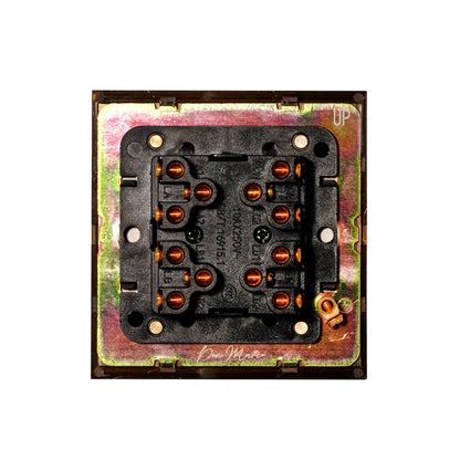 4 Gang 2 Way Switch (86) – Plain Toggle – Stainless Steel / Copper