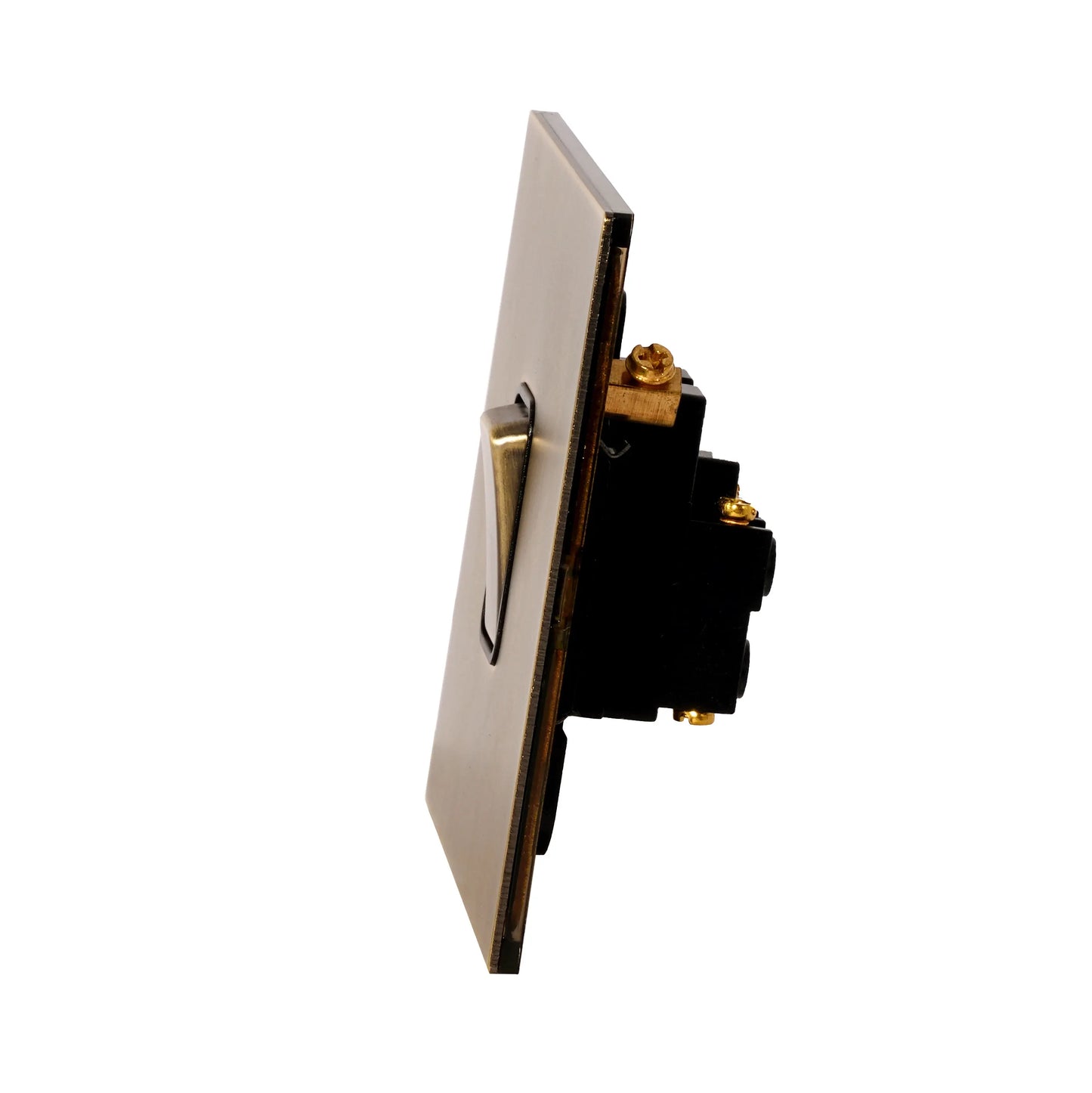 1 Gang Intermediate Switch – Plain Toggle – Stainless Steel / Copper