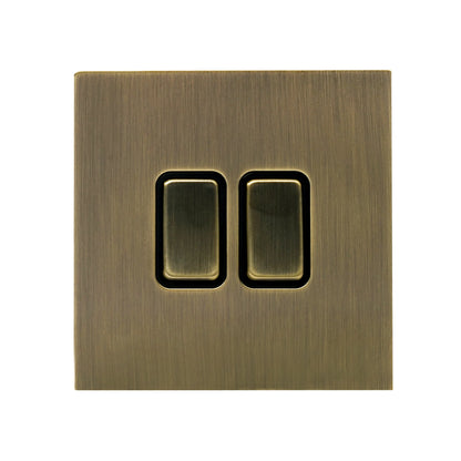 2 Gang Intermediate Switch - Rocker Button Stainless Steel