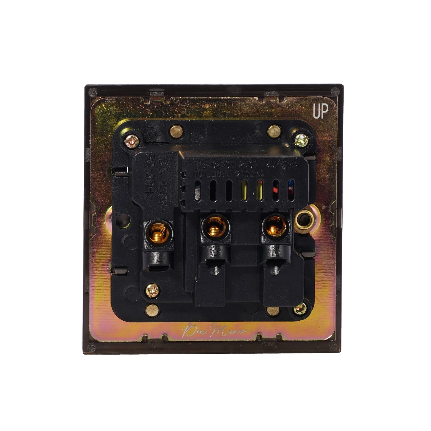 Single MF Socket 13A – On/Off + 2USB – Stainless Steel