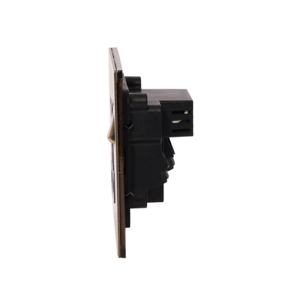 Single MF Socket 13A – On/Off + USB + Type-C – Stainless Steel