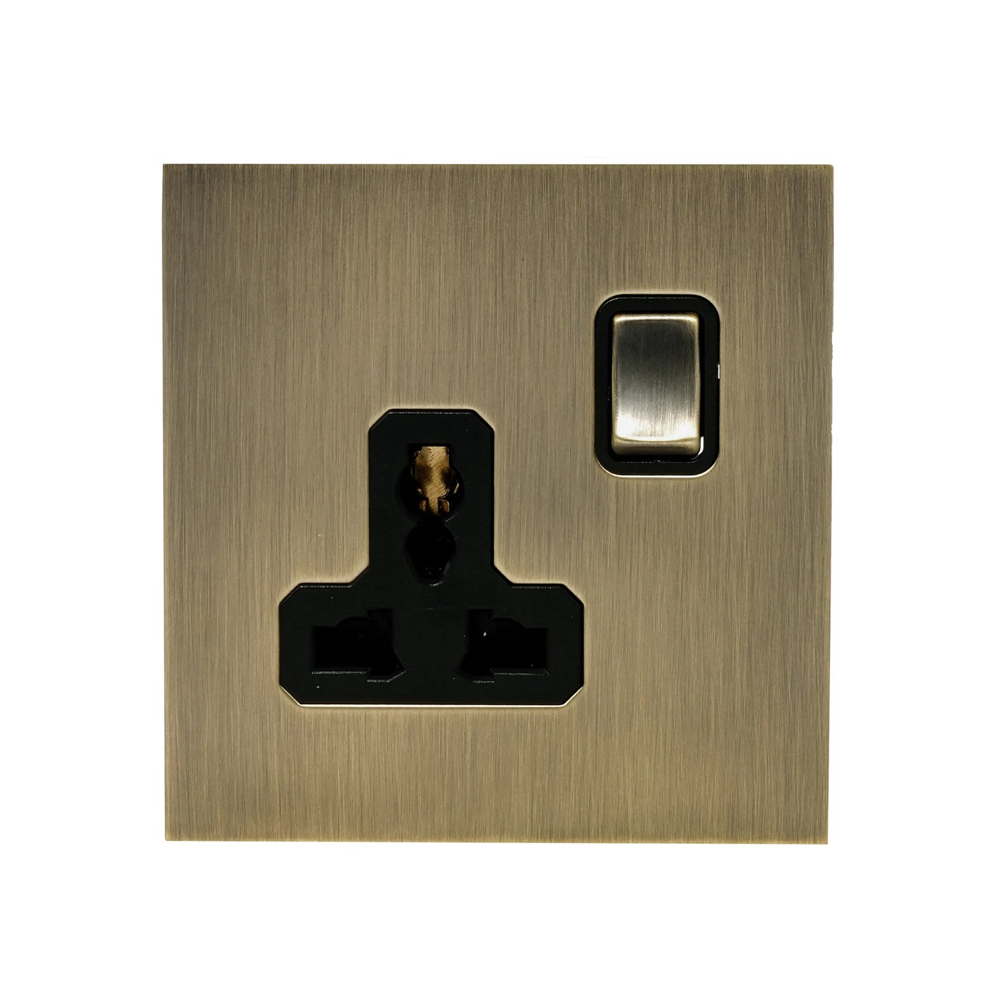 Single MF Socket 13A – On/Off – Stainless Steel