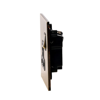 Single MF Socket 13A – On/Off – Stainless Steel