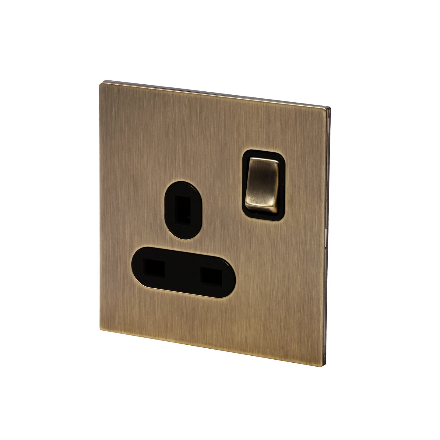 Single UK Socket 13A – On/Off – Stainless Steel