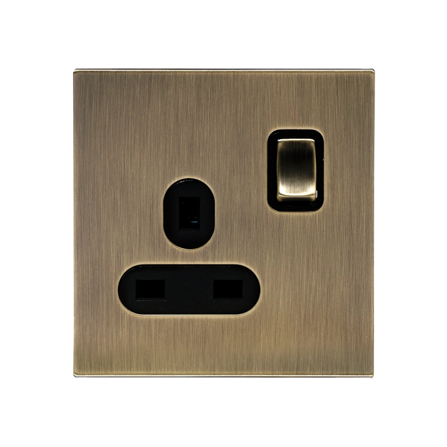 Single UK Socket 13A – On/Off – Stainless Steel
