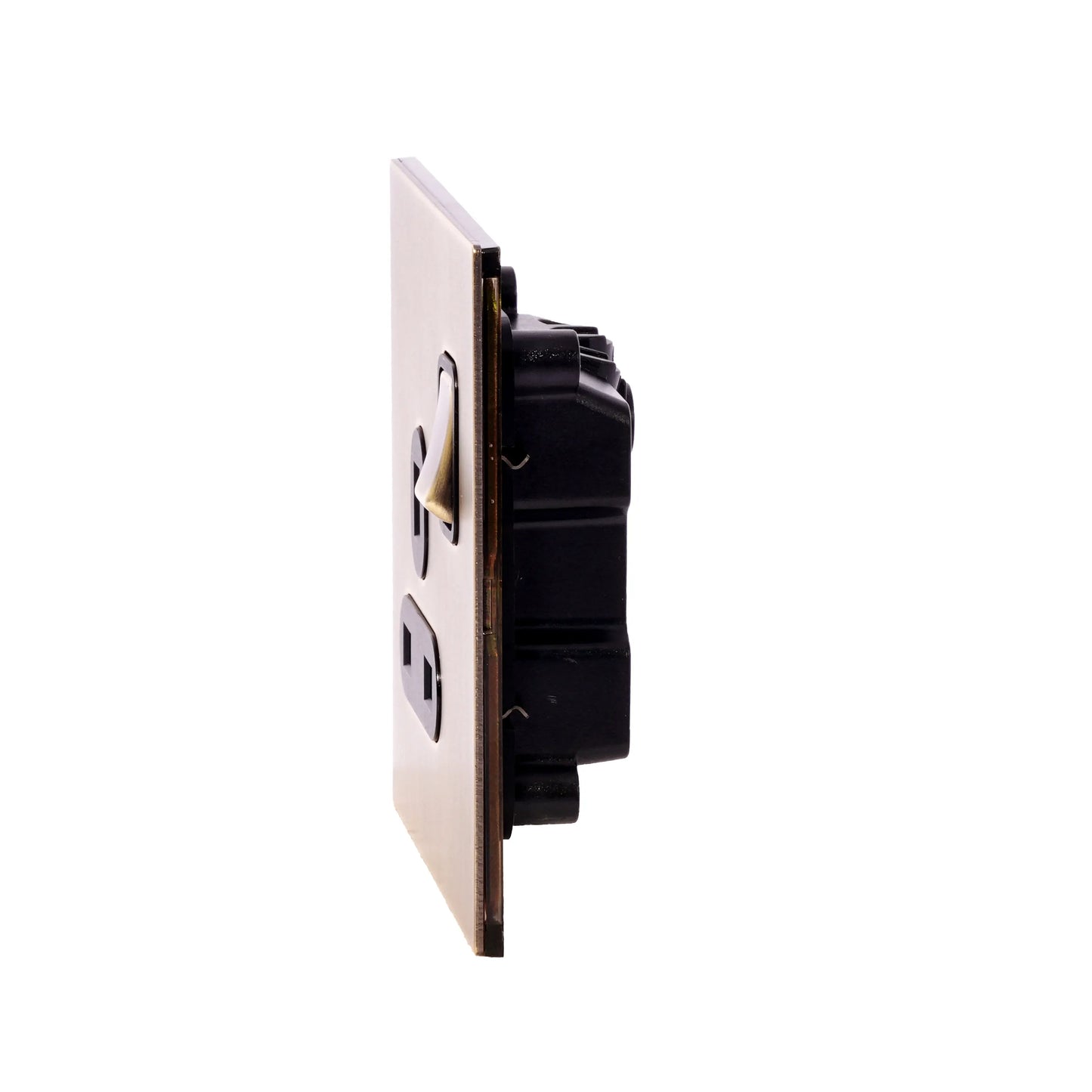 Single UK Socket 13A – On/Off – Stainless Steel