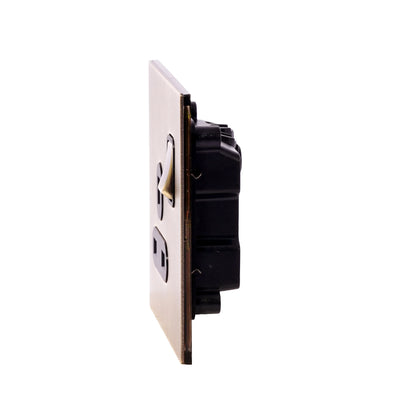 Single UK Socket 13A – On/Off – Stainless Steel