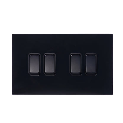 4 Gang 2 Way Switch (148) – Rocker Button – Stainless Steel