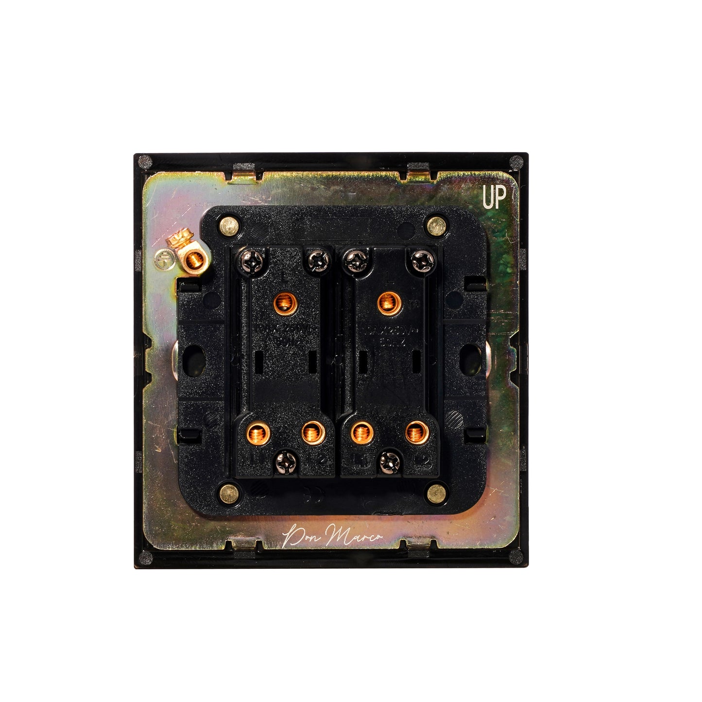2 Gang 2 Way Switch – Rocker Button – Stainless Steel