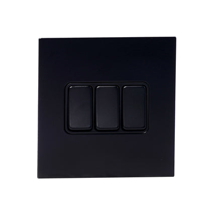 3 Gang 2 Way Switch – Rocker Button – Stainless Steel