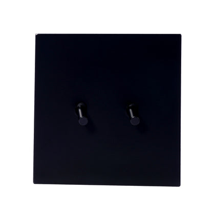 2 Gang 2 Way Switch – Plain Toggle – Stainless Steel / Copper