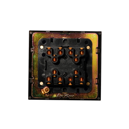 4 Gang 2 Way Switch (86) – Plain Toggle – Stainless Steel / Copper