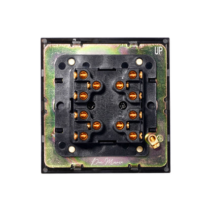 4 Gang 2 Way Switch (86) – Knurled Toggle – Stainless Steel / Copper