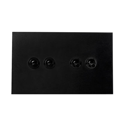 4 Gang 2 Way Switch (148) – Knurled Toggle – Stainless Steel / Copper