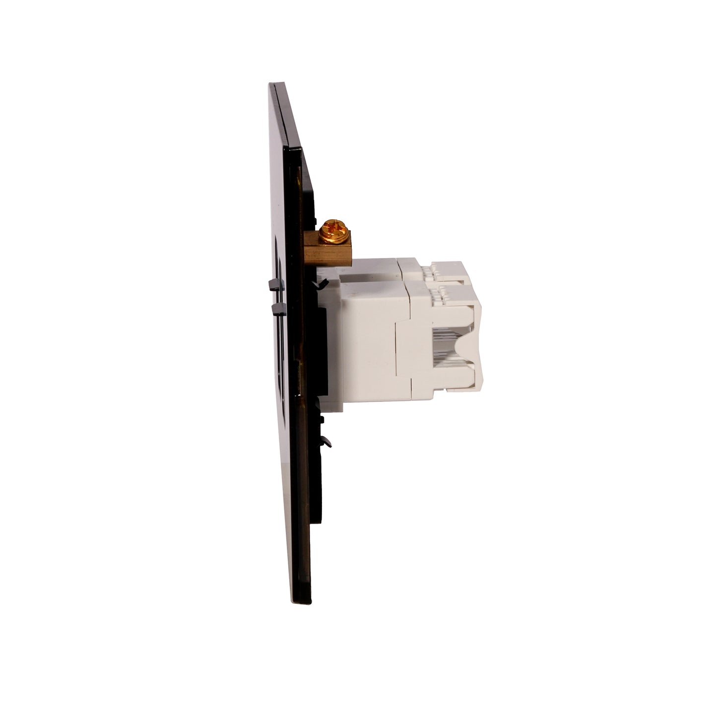 Tel + Computer Socket – Stainless Steel