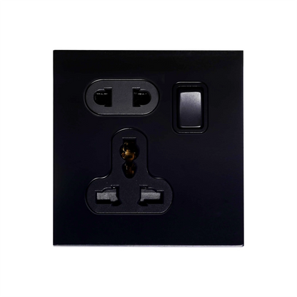 Single 5-Pin Socket 13A – On/Off – Stainless Steel