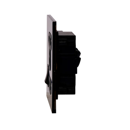 Single MF Socket 13A – On/Off – Stainless Steel