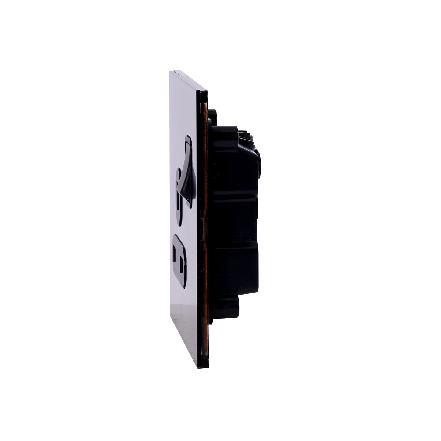 Single UK Socket 13A – On/Off – Stainless Steel