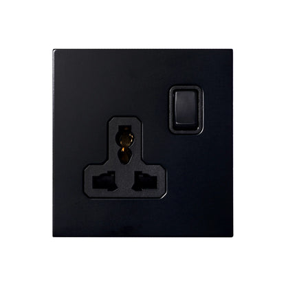 Single MF Socket 13A – On/Off – Stainless Steel