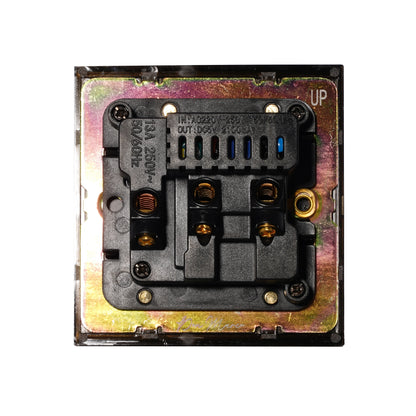 Single UK Socket 13A – On/Off + 2USB – Stainless Steel