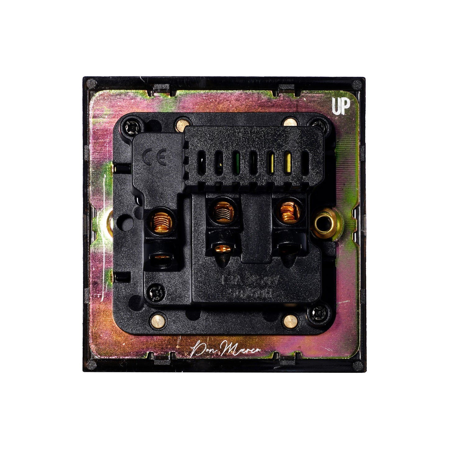 Single MF Socket 13A – On/Off + USB + Type-C – Stainless Steel