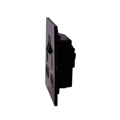 Double UK Socket 13A – On/Off – Stainless Steel
