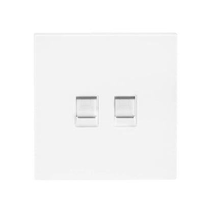 Double Computer Socket (RJ45/CAT6) – Ultra Thin Acrylic Glass