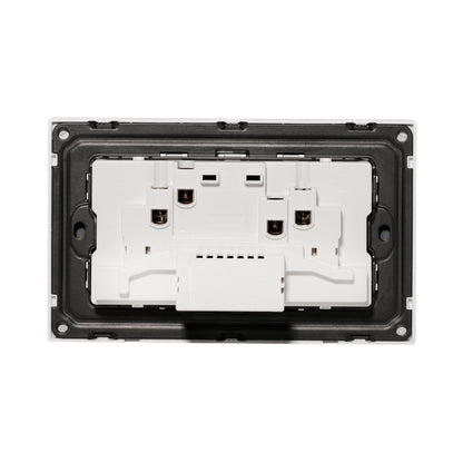 Double MF Socket 13A – USB + Type-C (5V 2.1A) – Ultra Thin Acrylic Glass