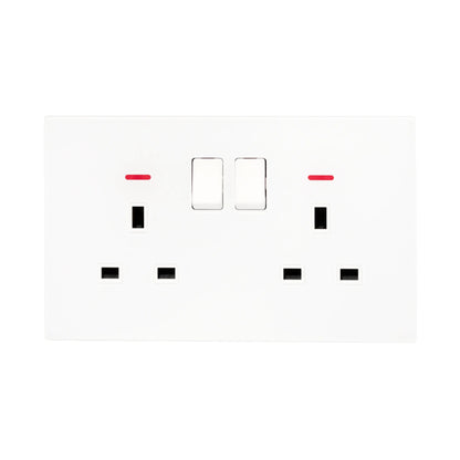 Double UK Socket 13A – Ultra Thin Acrylic Glass