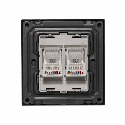 Double Computer Socket (RJ45/CAT6) – Ultra Thin Acrylic Glass