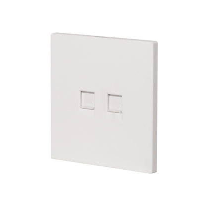 Double Computer Socket – (RJ45/CAT6) – Ultra Thin Plastic