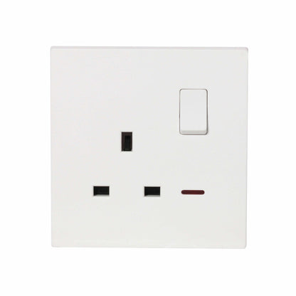 Single UK Socket 13A – Ultra Thin Plastic