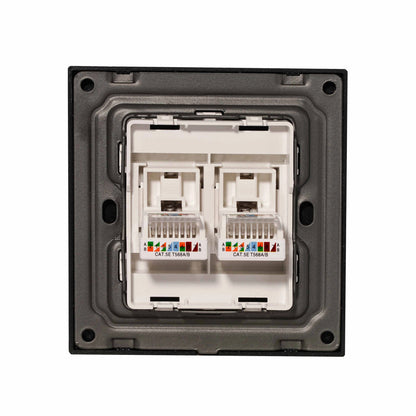 Double Computer Socket – (RJ45/CAT6) – Ultra Thin Plastic